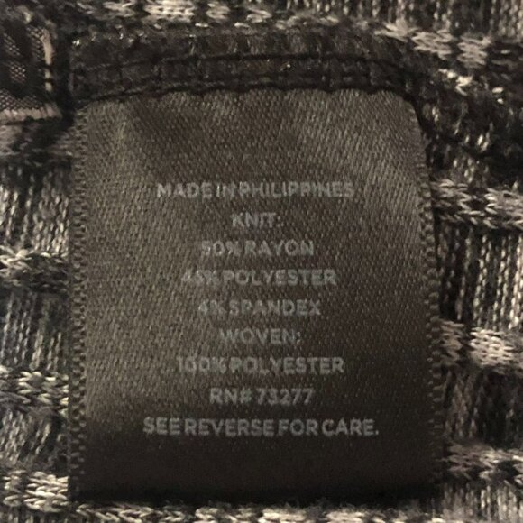 Simply Vera Vera Wang Blouse Womens XS Used Black Gray - Picture 10 of 16